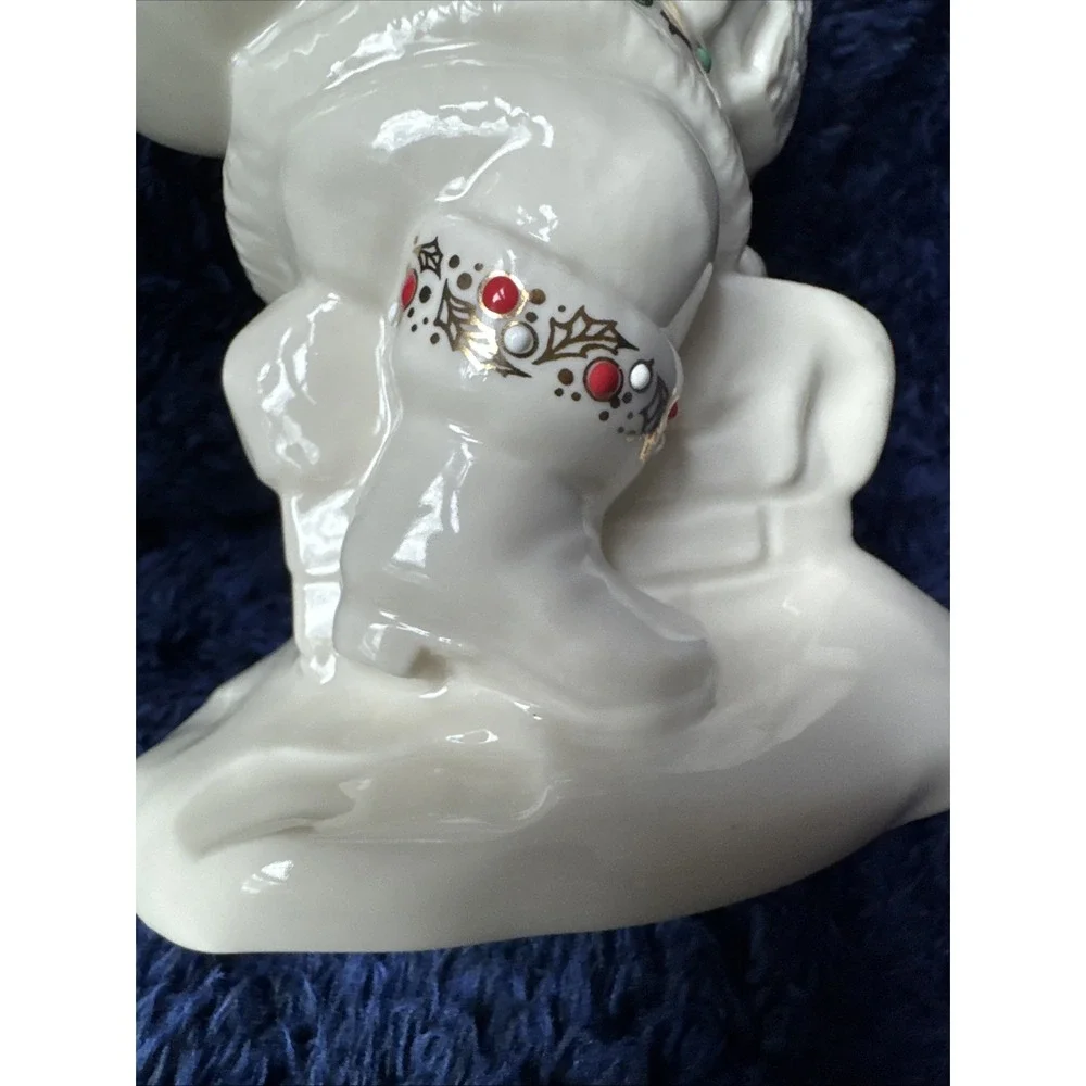 Lenox China Jewels Santa‎ on Chimney Figurine 7